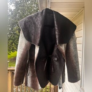 Faux fur jacket boho western